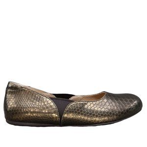 SoftWalk Norwich Leather Ballet Flats Womens Bronze Snake S1564-219 Size 9 M